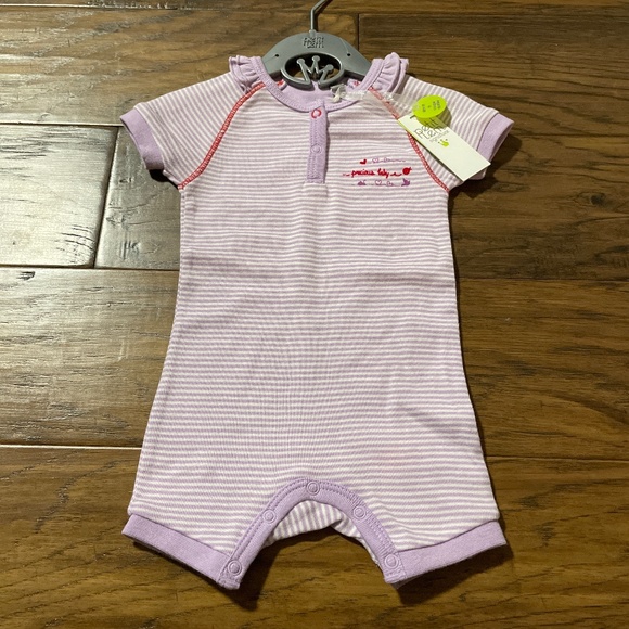 New Petit Lem romper onesie purple size 3 months - Picture 1 of 9